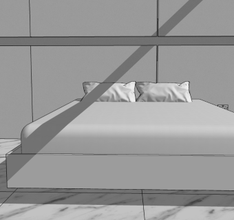 精品卧室模型家具模型 (4)